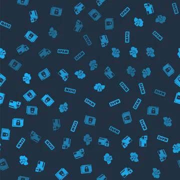 Set Folder and lock, Spam, Cloud computing and Secure your site with HTTPS, SSL Ilustração Stock