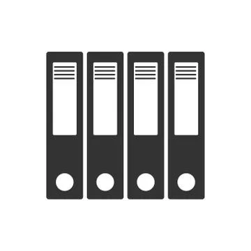 Set of folders for documents. Simple vector illustration isolated on a white 库存插图