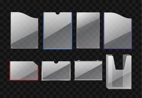 Set of folders - modern vector realistic isolated clip art Stock Illustration