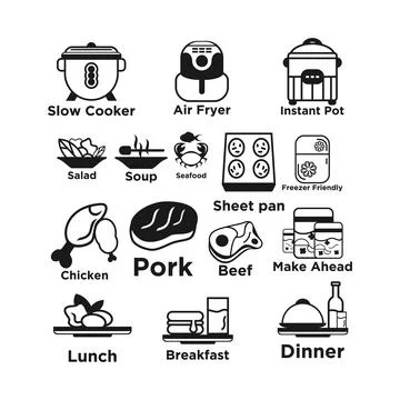Set food icon Stock Illustration