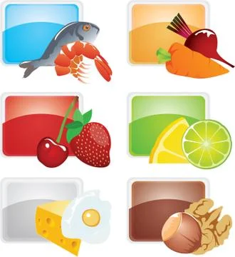 Set of food - vector icons Stock Illustration