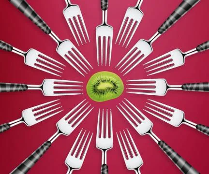 Set of forks Stock Photos