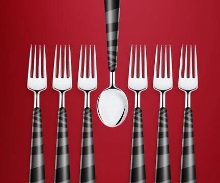 Set of forks Stock Photos