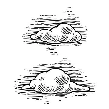 Set form of clouds. Stockillustratie