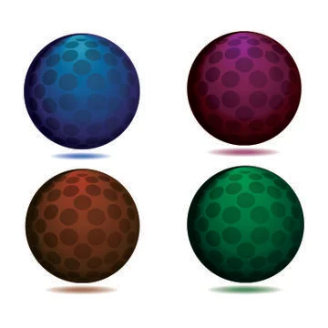 Set of four abstract spheres Stock Illustration