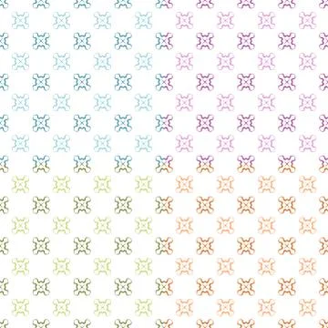 Set of four abstract tileable background or texture in ornamental style. Tile Illustrazione stock