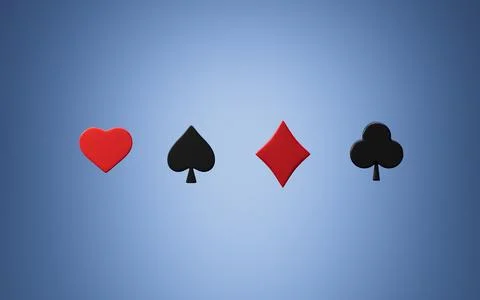 Set of four aces playing cards suits. Set of hearts, spades, clubs and diam.. Stock Illustration