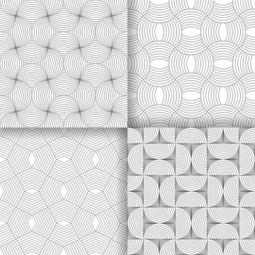 Set of four art deco textures Stockillustratie