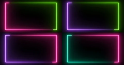 Set of four backgrounds in popular bright neon colors. Stock Footage 119796785
