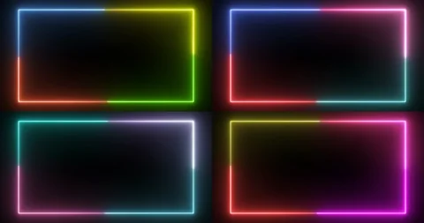 Set of four backgrounds in popular bright neon colors. Stock Footage 119796816