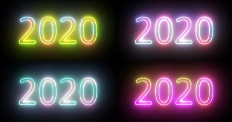 Set of four backgrounds in popular bright neon colors. Stock Footage 119937919