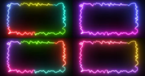 Set of four backgrounds in popular bright neon colors. Stock Footage 120149844