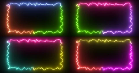 Set of four backgrounds in popular bright neon colors. Stock Footage 120212293