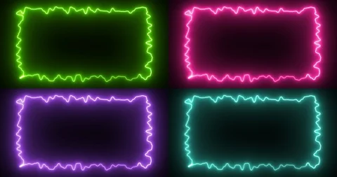 Set of four backgrounds in popular bright neon colors. Stock Footage 120265270