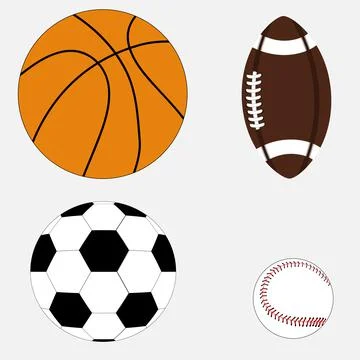 Set of four balls Stock Illustration