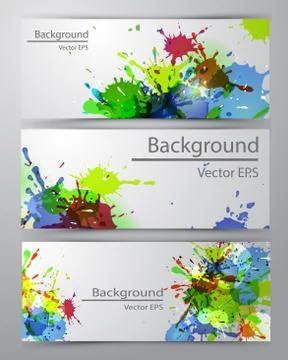 Set of four banners Stock Illustration