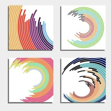 Set of four beautiful abstract backgrounds. Stock Illustration