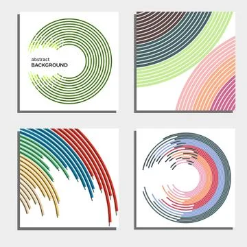 Set of four beautiful abstract backgrounds. Stock Illustration