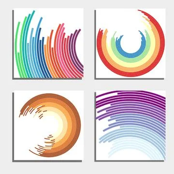 Set of four beautiful abstract backgrounds Stock Illustration