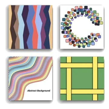 Set of four beautiful abstract backgrounds Stock Illustration