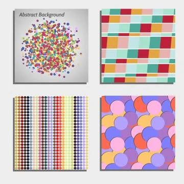 Set of four beautiful abstract backgrounds Stock Illustration