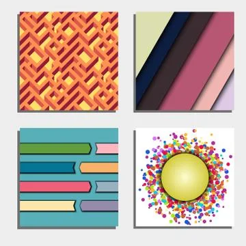 Set of four beautiful abstract backgrounds Stock Illustration