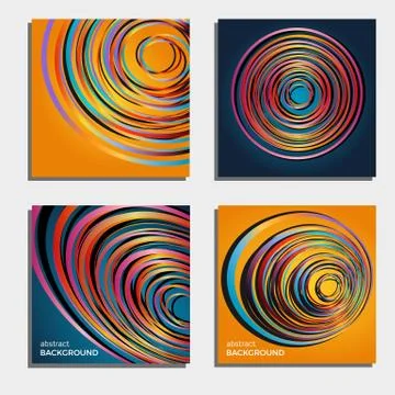 Set of four beautiful abstract backgrounds Stock Illustration