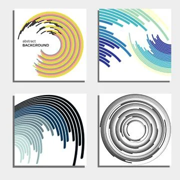 Set of four beautiful abstract backgrounds Stock Illustration