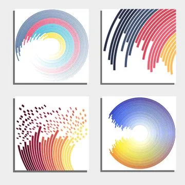 Set of four beautiful abstract backgrounds Stock Illustration