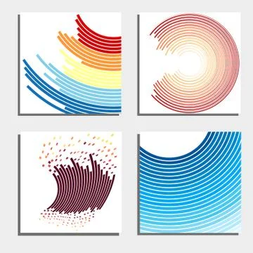 Set of four beautiful abstract backgrounds Illustrazione stock