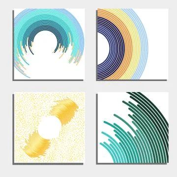 Set of four beautiful abstract backgrounds Illustrazione stock