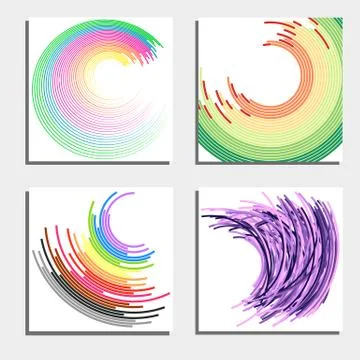 Set of four beautiful abstract backgrounds. Vector illustration Illustrazione stock