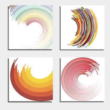 Set of four beautiful abstract backgrounds Stock Illustration