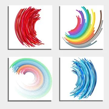 Set of four beautiful abstract backgrounds Stock Illustration