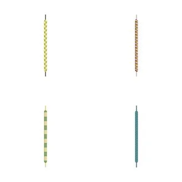 Set of four different styled rope borders Stockillustratie