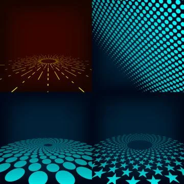 Set of four editable images 스톡 일러스트