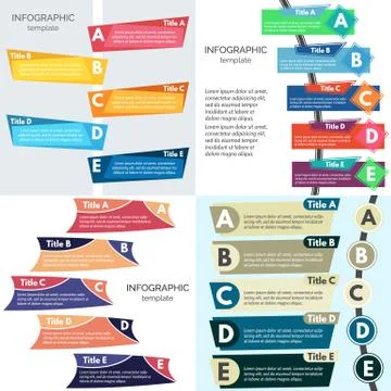 Set of four  elements of infographic design Stock Illustration