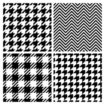 Set of four fashion patterns Stock Illustration