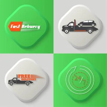 Set of four icons Illustration