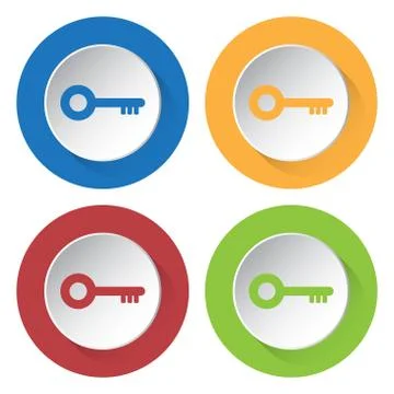 Set of four icons - key Stock Illustration