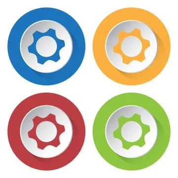 Set of four icons - nut Stock Illustration