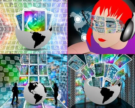 Set of four images イラスト素材
