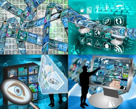 Set of four images Illustration