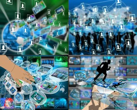 Set of four images Illustration