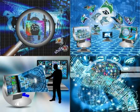 Set of four images Illustration