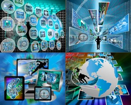 Set of four images Illustration