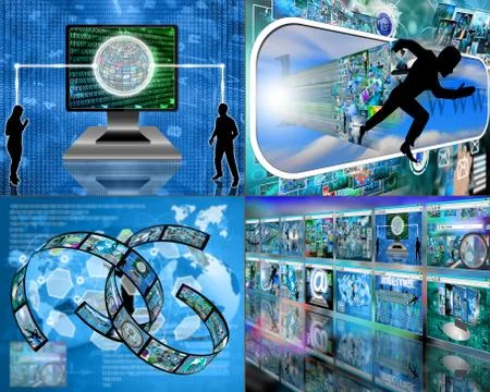 Set of four images Illustration