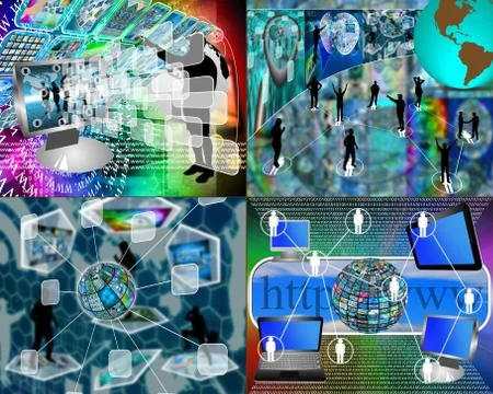 Set of four images Illustration