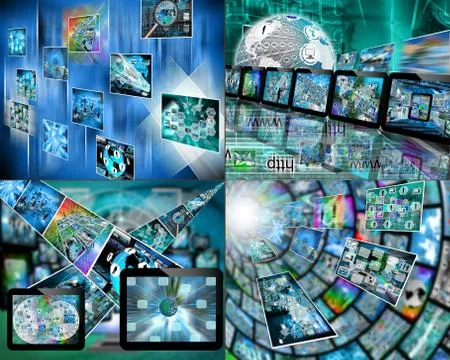 Set of four images Illustration