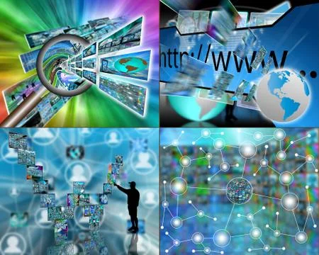 Set of four images Illustration
